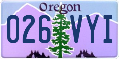 OR license plate 026VYI