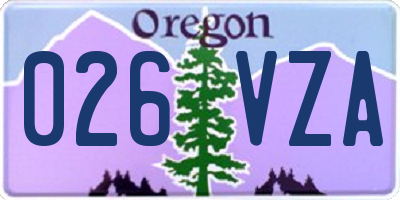 OR license plate 026VZA