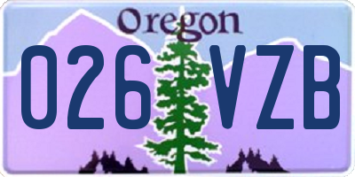 OR license plate 026VZB