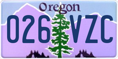OR license plate 026VZC
