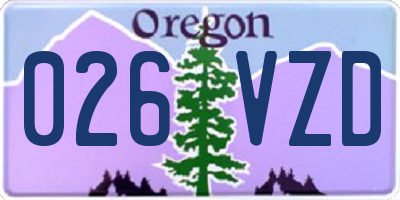 OR license plate 026VZD