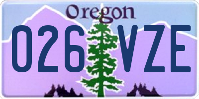OR license plate 026VZE