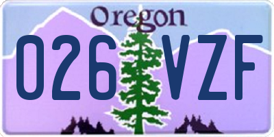 OR license plate 026VZF