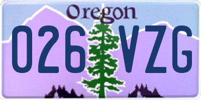 OR license plate 026VZG