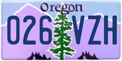 OR license plate 026VZH
