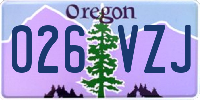 OR license plate 026VZJ