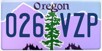 OR license plate 026VZP