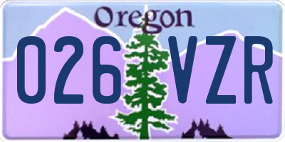 OR license plate 026VZR