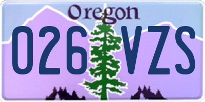 OR license plate 026VZS