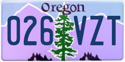 OR license plate 026VZT