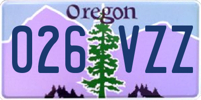 OR license plate 026VZZ