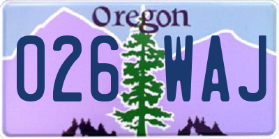 OR license plate 026WAJ