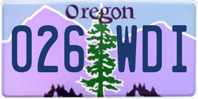 OR license plate 026WDI