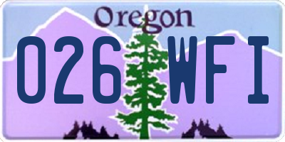 OR license plate 026WFI