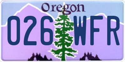 OR license plate 026WFR