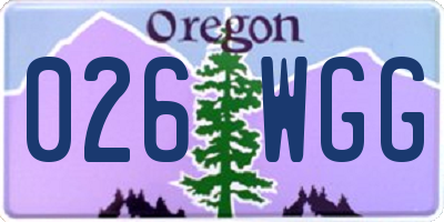 OR license plate 026WGG