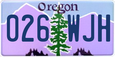 OR license plate 026WJH