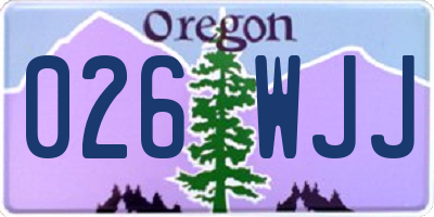OR license plate 026WJJ