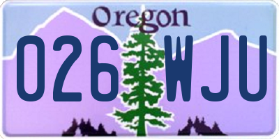 OR license plate 026WJU