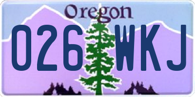 OR license plate 026WKJ