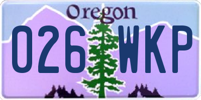 OR license plate 026WKP