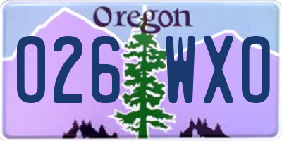 OR license plate 026WXO