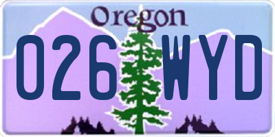 OR license plate 026WYD