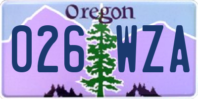 OR license plate 026WZA