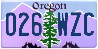 OR license plate 026WZC