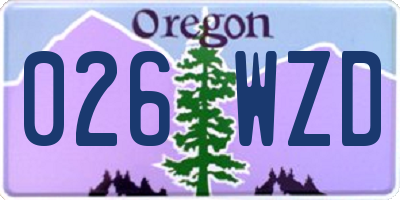 OR license plate 026WZD