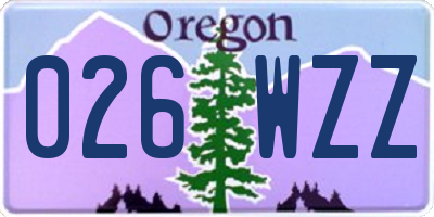 OR license plate 026WZZ