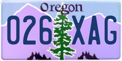 OR license plate 026XAG