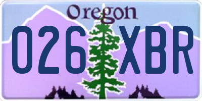 OR license plate 026XBR