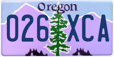 OR license plate 026XCA