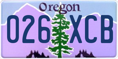 OR license plate 026XCB