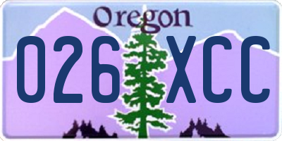 OR license plate 026XCC