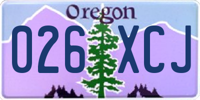 OR license plate 026XCJ