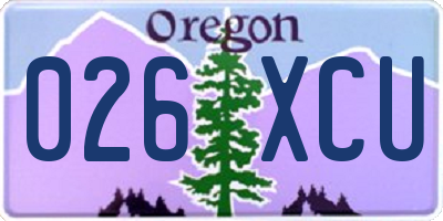 OR license plate 026XCU