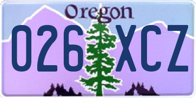 OR license plate 026XCZ