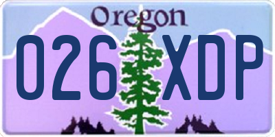 OR license plate 026XDP