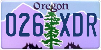 OR license plate 026XDR