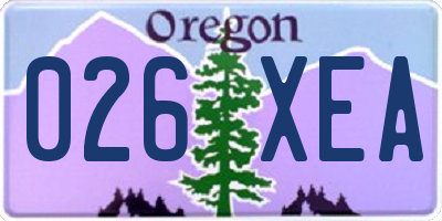 OR license plate 026XEA