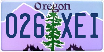 OR license plate 026XEI