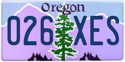 OR license plate 026XES