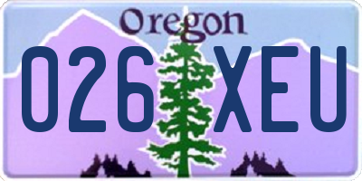 OR license plate 026XEU
