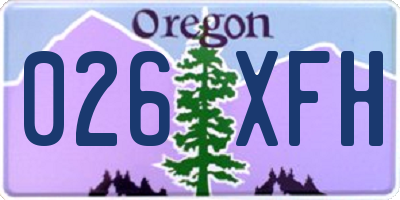 OR license plate 026XFH