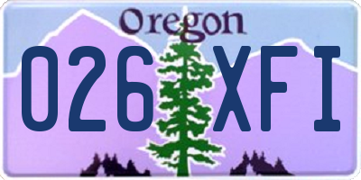 OR license plate 026XFI