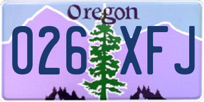 OR license plate 026XFJ