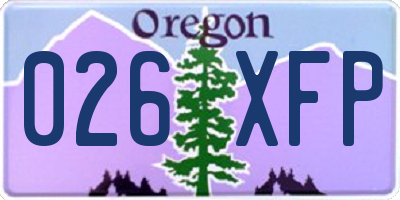 OR license plate 026XFP