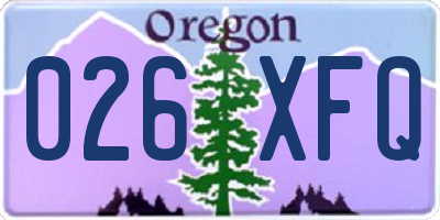 OR license plate 026XFQ